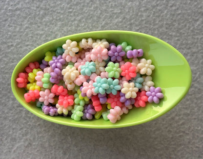 Daisy Shaped Pastel Mix Flower Beads