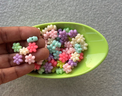 Daisy Shaped Pastel Mix Flower Beads