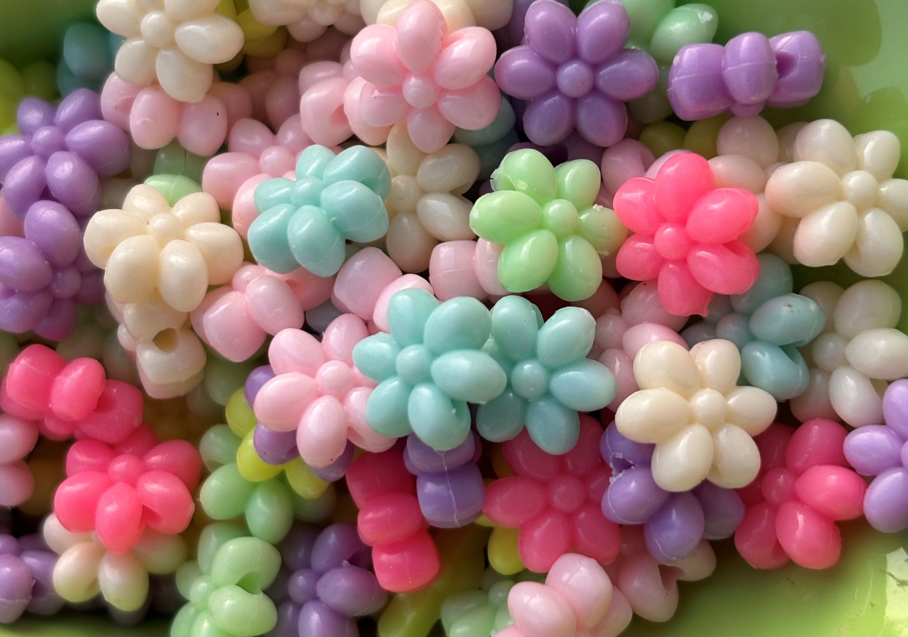 Daisy Shaped Pastel Mix Flower Beads