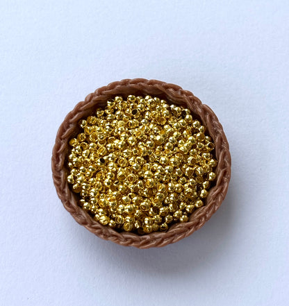 High-Quality Light Gold Round Crimp Beads for Jewelry Making and Crafts