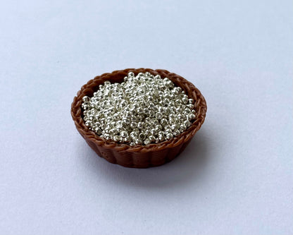 High-Quality Silver Round Crimp Beads for Jewelry Making and Crafts