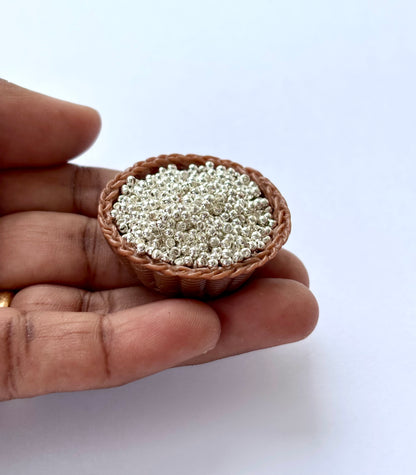 High-Quality Silver Round Crimp Beads for Jewelry Making and Crafts