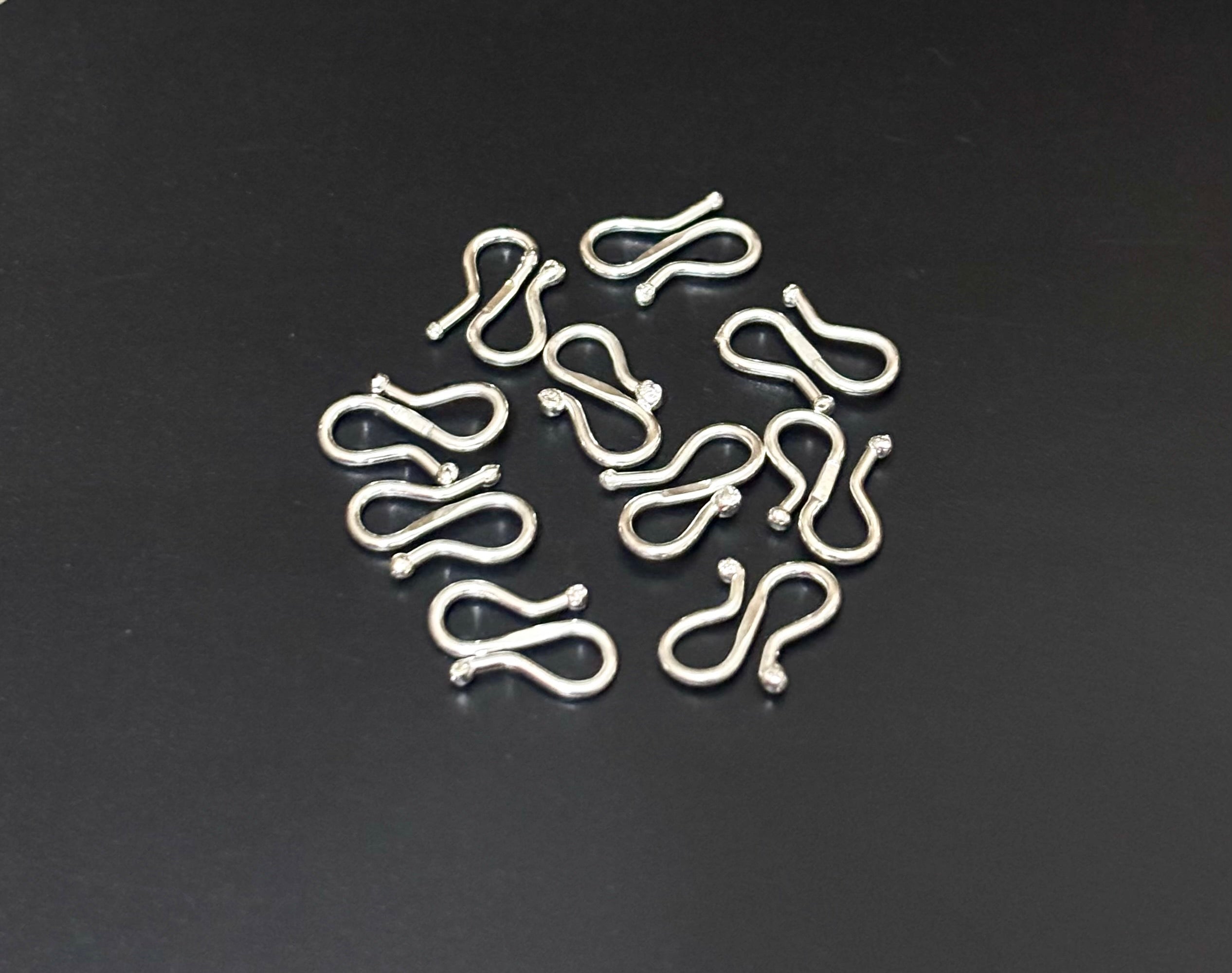 Silver S-Hook Clasps for Handmade Jewelry