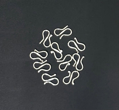 Silver S-Hook Clasps for Handmade Jewelry