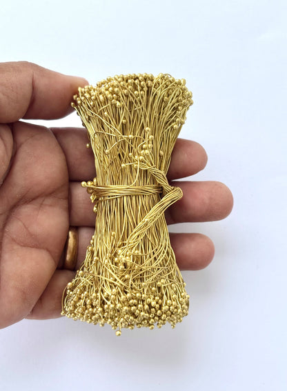 Gold Ball Head Pins for Jewelry Making 26 gauge