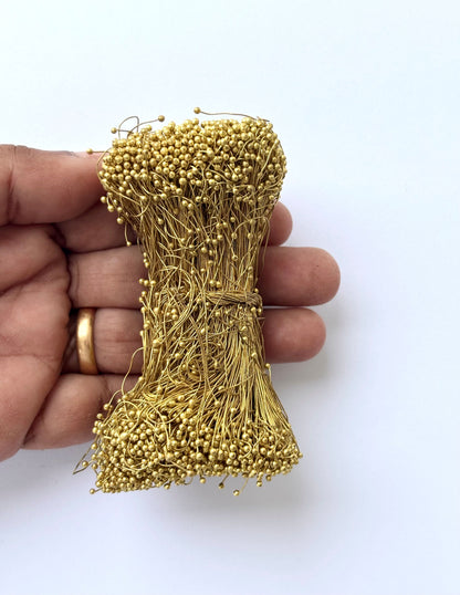 Gold Ball Head Pins for Jewelry Making 30 gauge