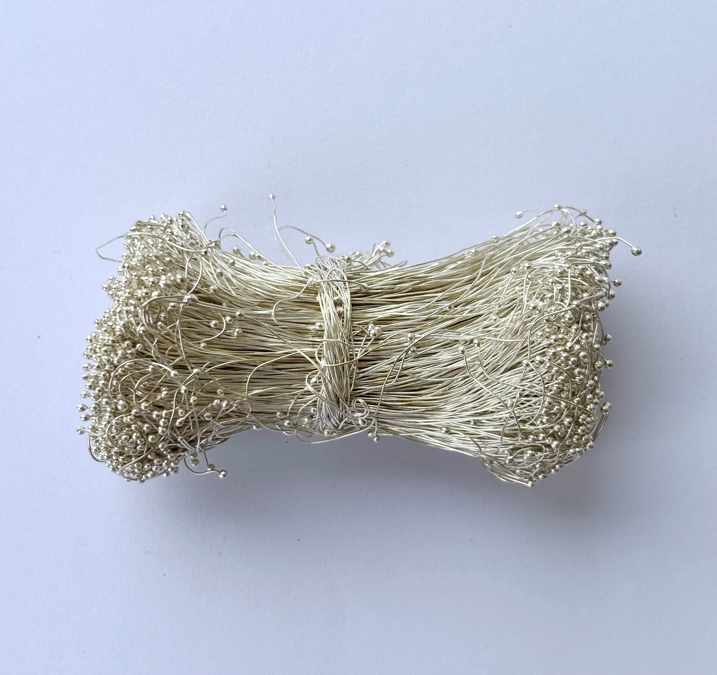 Silver Ball Head Pins for Jewelry Making 28 gauge