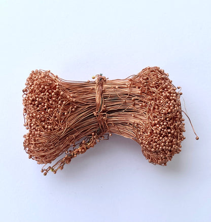 Copper Ball Head Pins for Jewelry Making 28 gauge