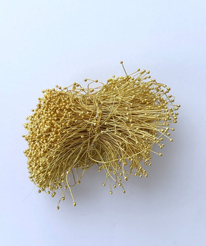 Shiny Gold Ball Head Pins for Jewelry Making 24 gauge
