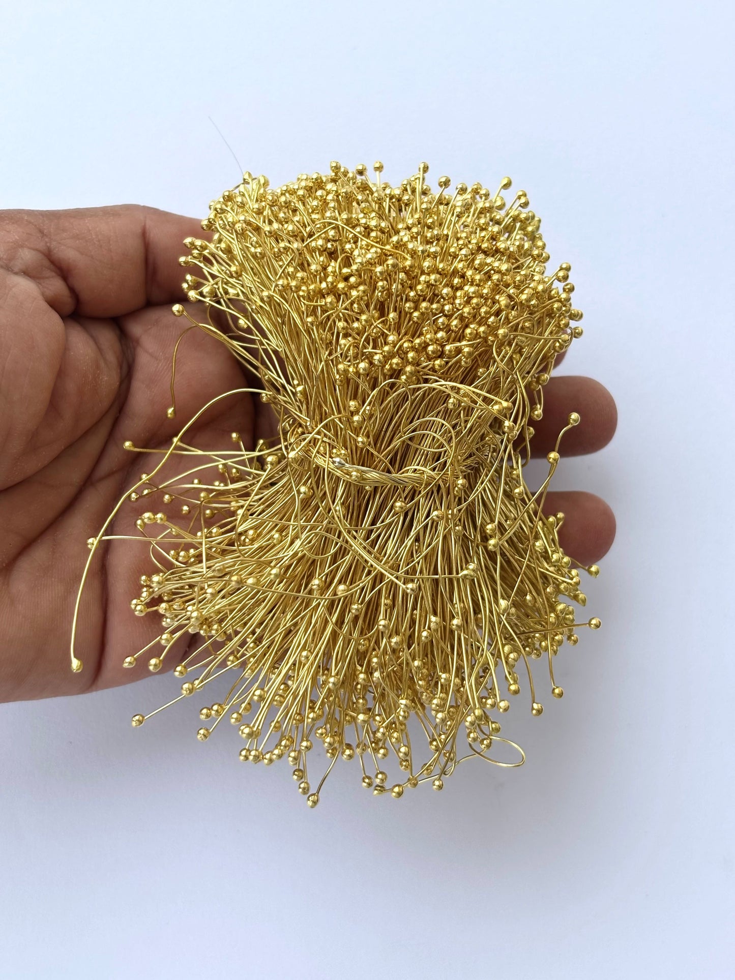 Shiny Gold Ball Head Pins for Jewelry Making 24 gauge