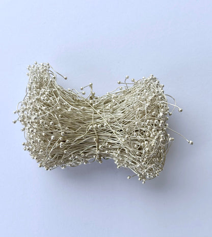 Shiny Silver Ball Head Pins for Jewelry Making 24 gauge