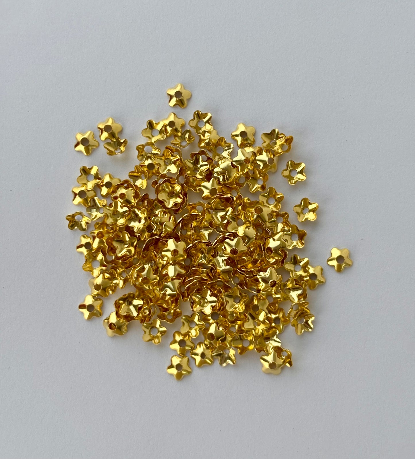 Gold Flower Bead Caps 6MM