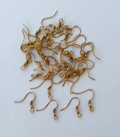 Dark Gold Plated Fish Hook Ear Wires