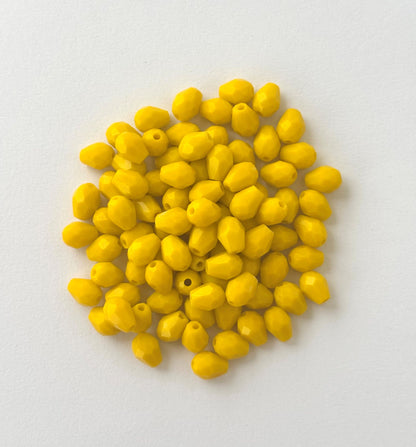 Cheerful Sunny Yellow Faceted Crystals