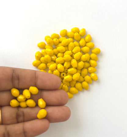 Cheerful Sunny Yellow Faceted Crystals