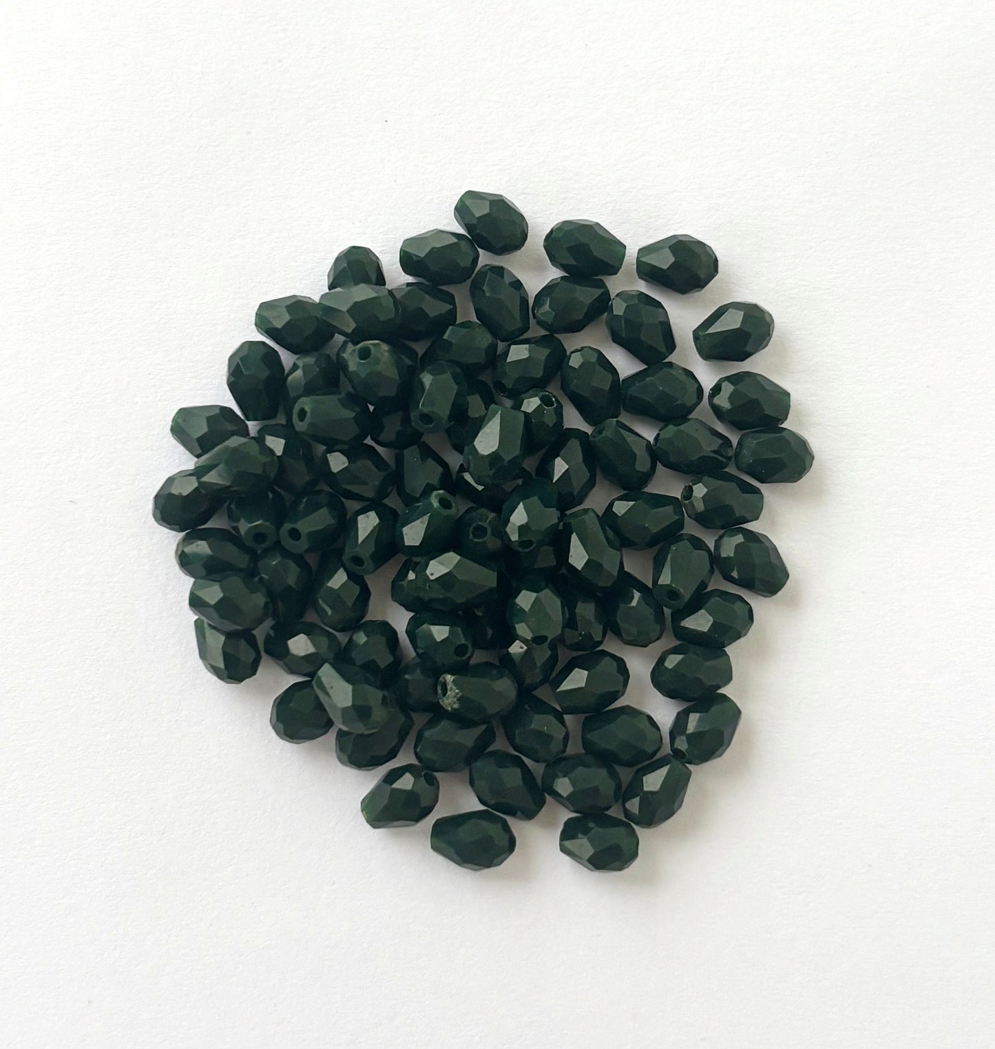 Rich Forest Green Faceted Crystals