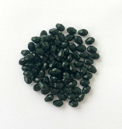 Rich Forest Green Faceted Crystals