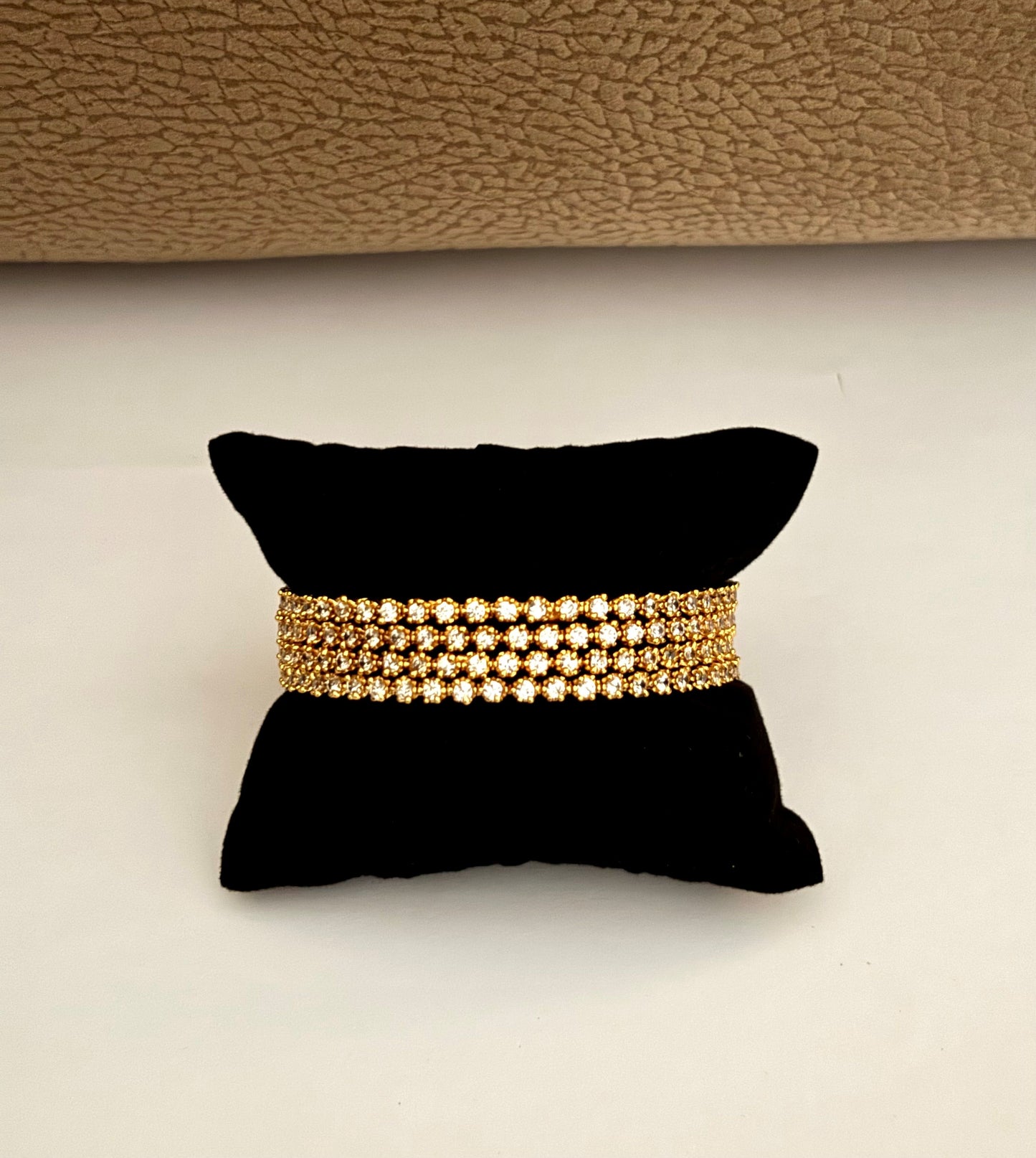 American Diamond Studded Gold-Plated Bangles