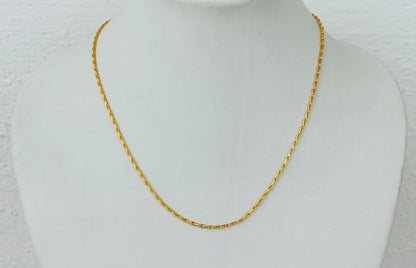 Minimalist Gold Plated Bar Link Chain