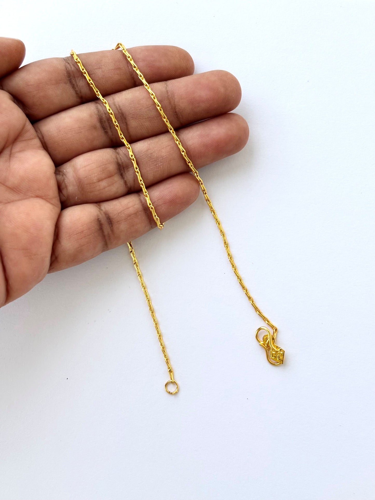 Minimalist Gold Plated Bar Link Chain