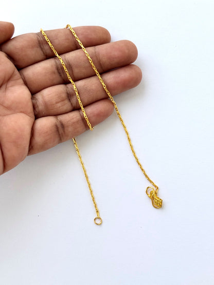 Minimalist Gold Plated Bar Link Chain