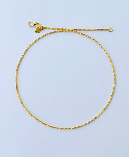 Minimalist Gold Plated Bar Link Chain
