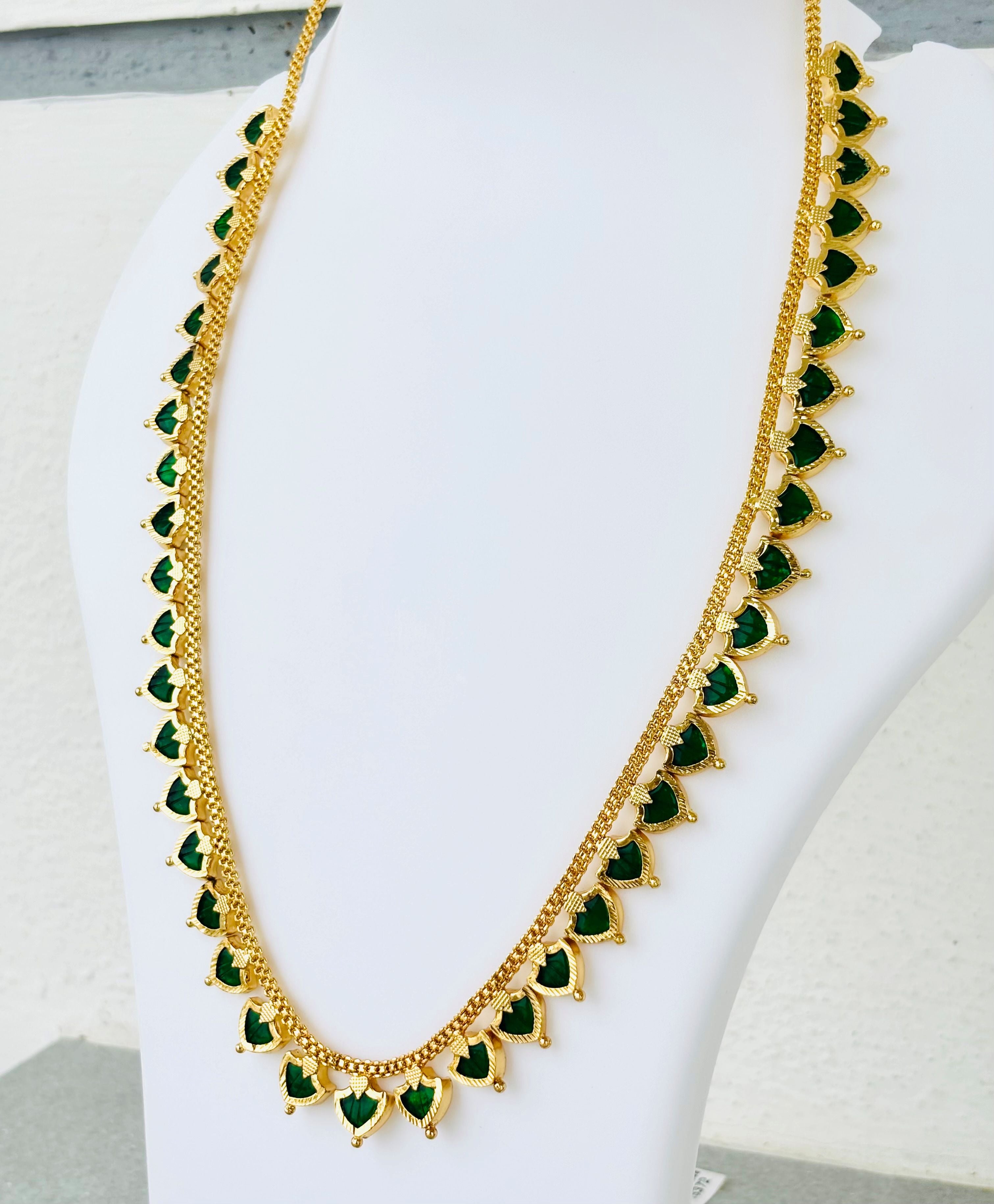 Gold Plated Green Palakka Haram