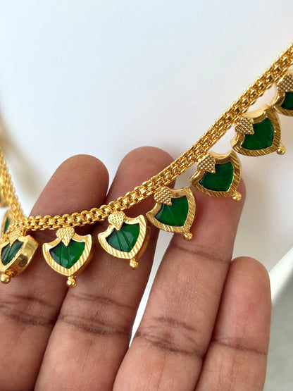 Gold Plated Green Palakka Haram