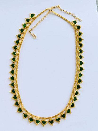 Gold Plated Green Palakka Haram
