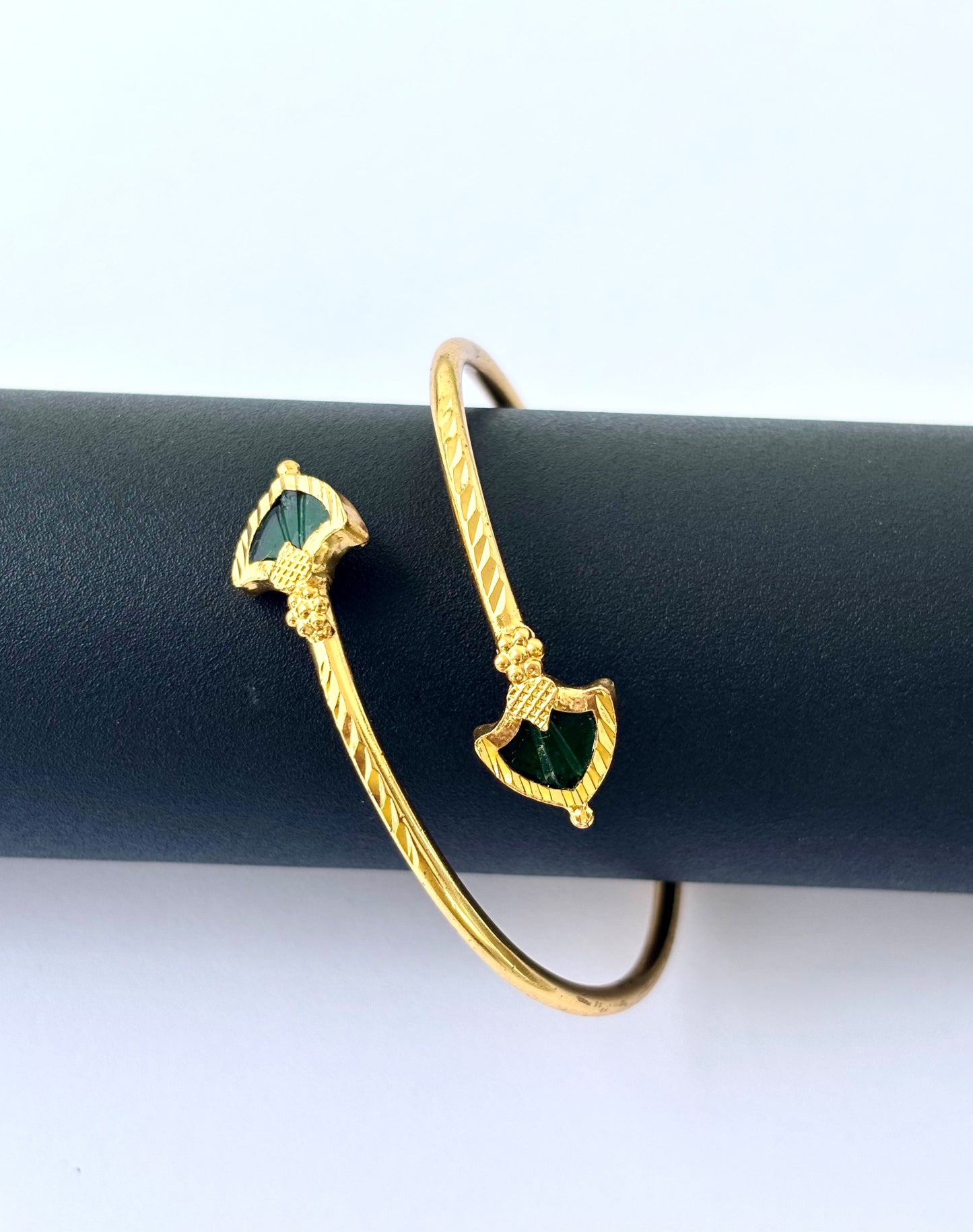 Gold Plated Adjustable Arrow Design Cuff Bracelet