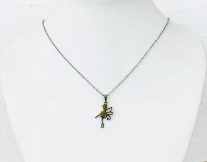 Stainless Steel Fairy Pendant Necklace