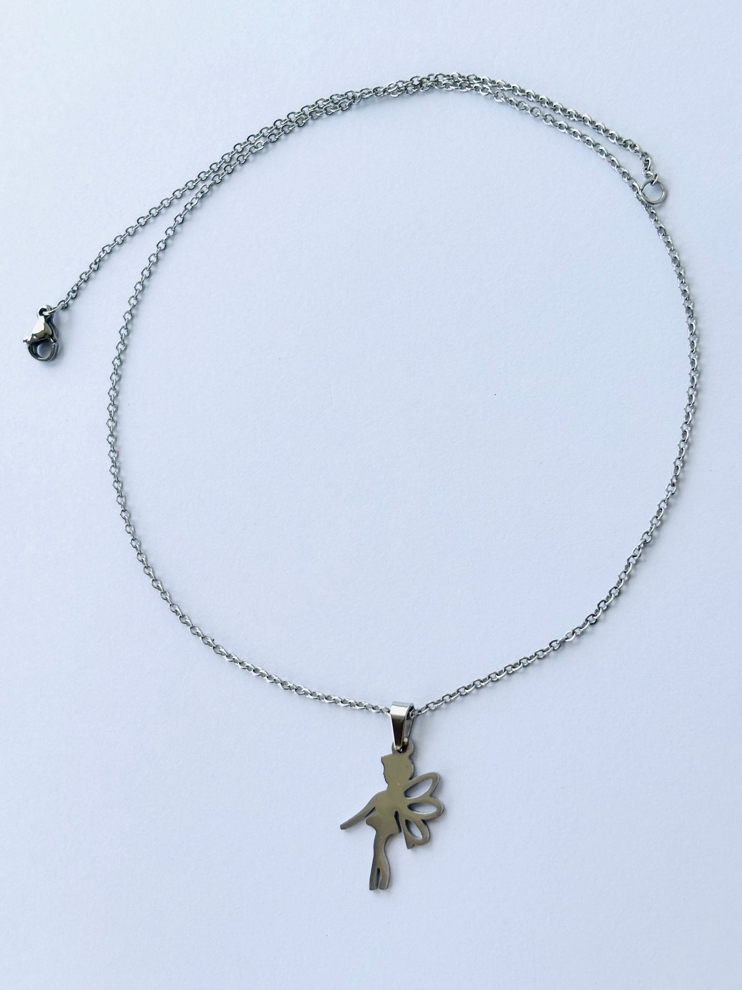 Stainless Steel Fairy Pendant Necklace