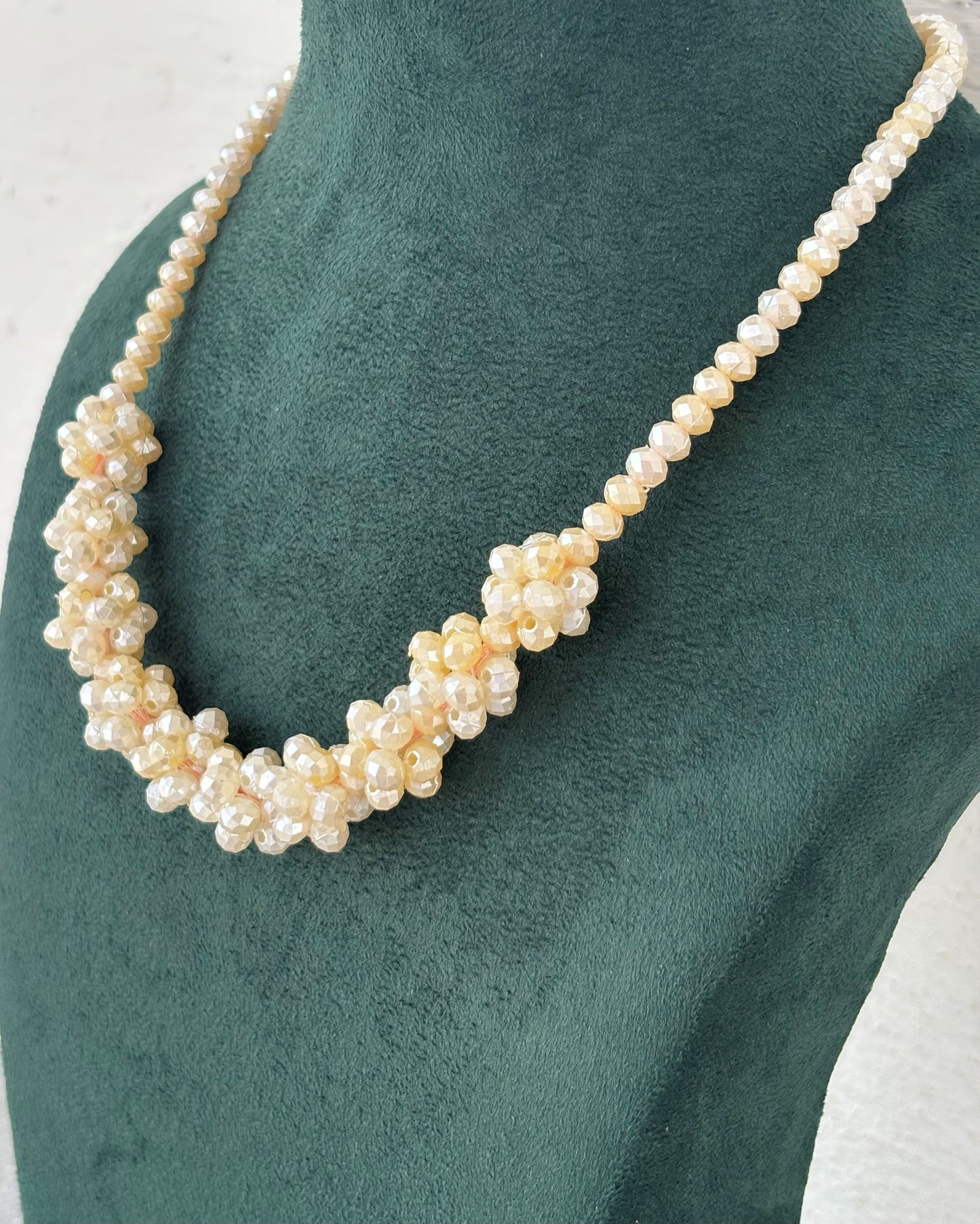 Beaded Necklace Set with Cluster Design