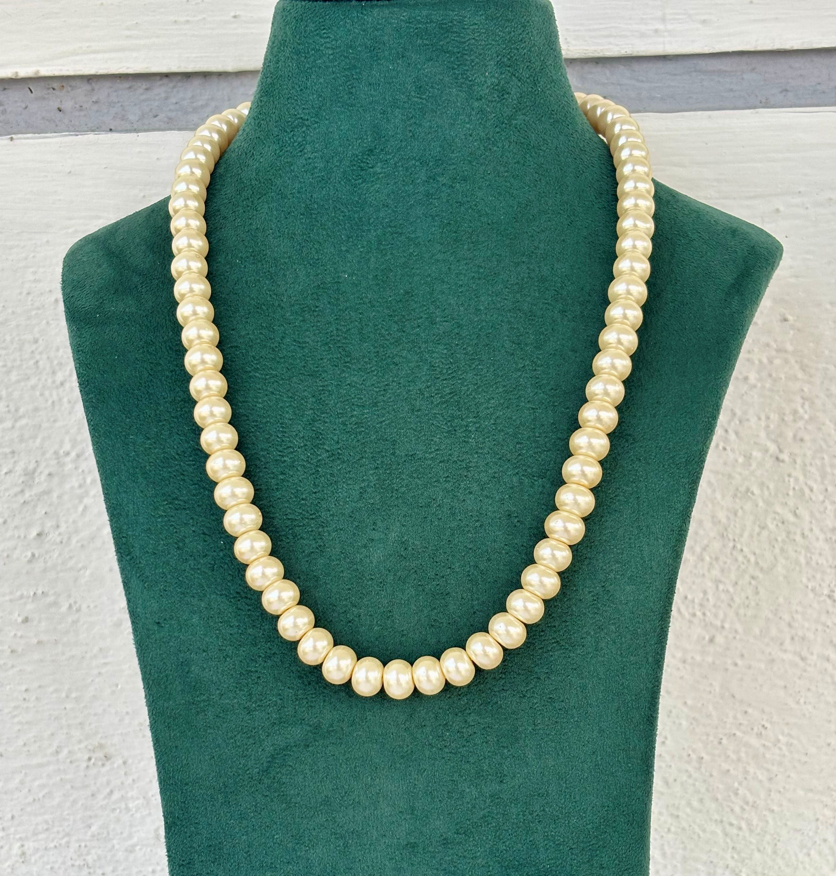 Single Strand Pearl Necklace for Women