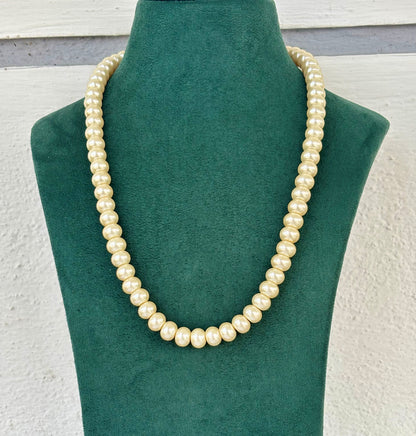 Single Strand Pearl Necklace for Women