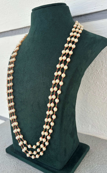 Traditional Three Layer Pearl Mala