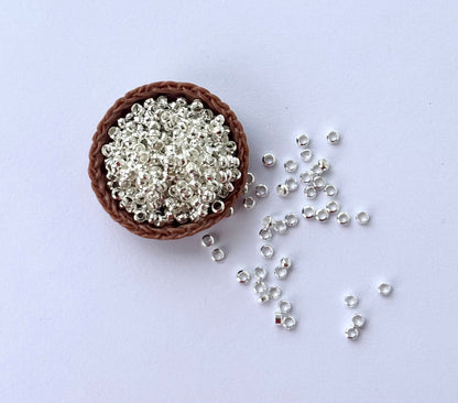 Silver Crimp Beads 2MM