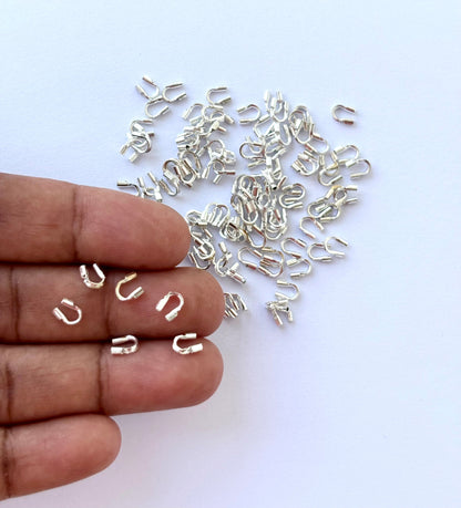 Silver Wire Guards - Beading Thread Protectors for Jewelry Making