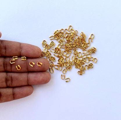 Gold Wire Guards - Beading Thread Protectors for Jewelry Making