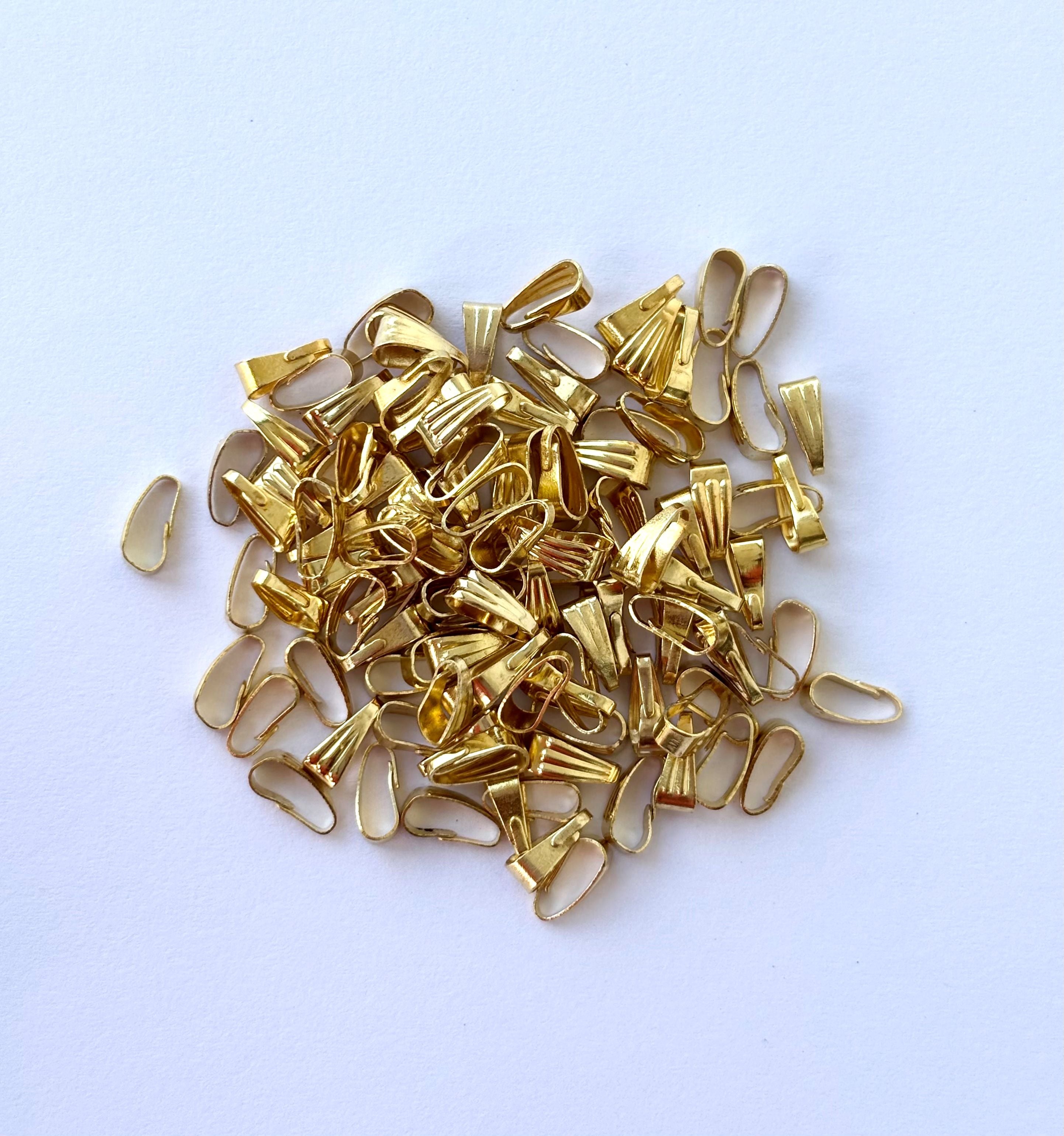 Gold Plated Pinch Bails for Pendants