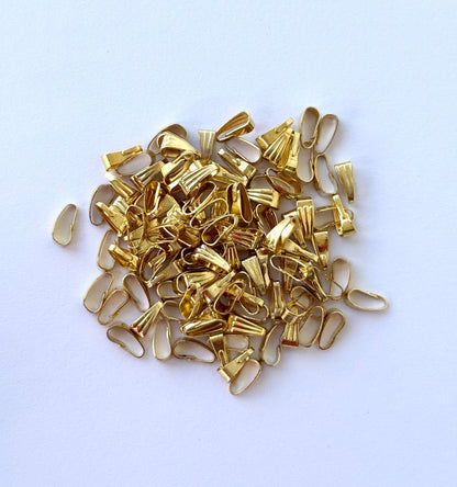 Gold Plated Pinch Bails for Pendants