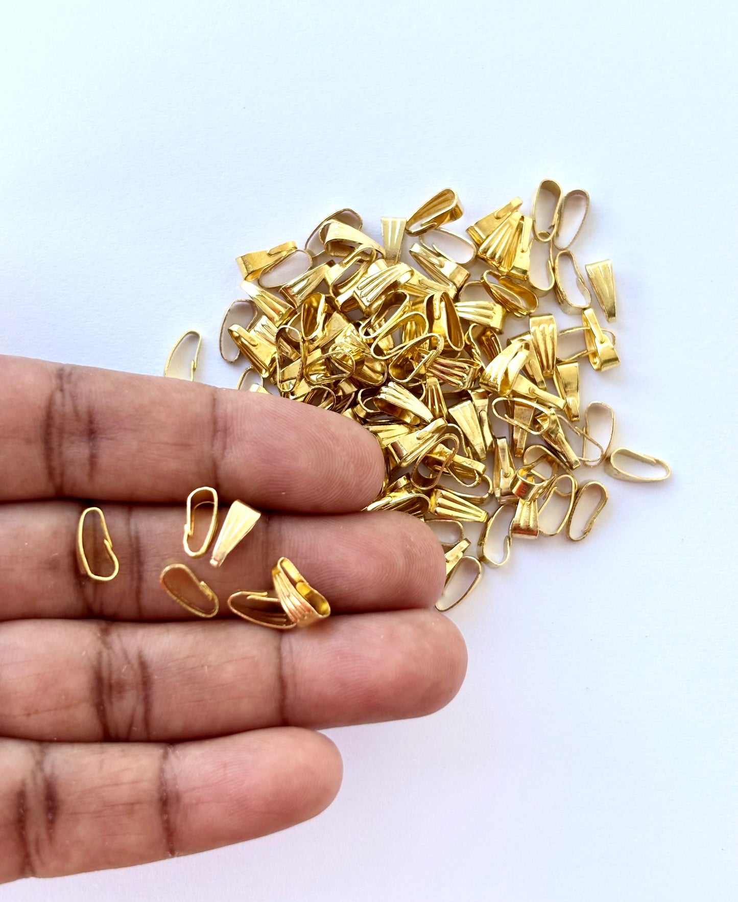 Gold Plated Pinch Bails for Pendants