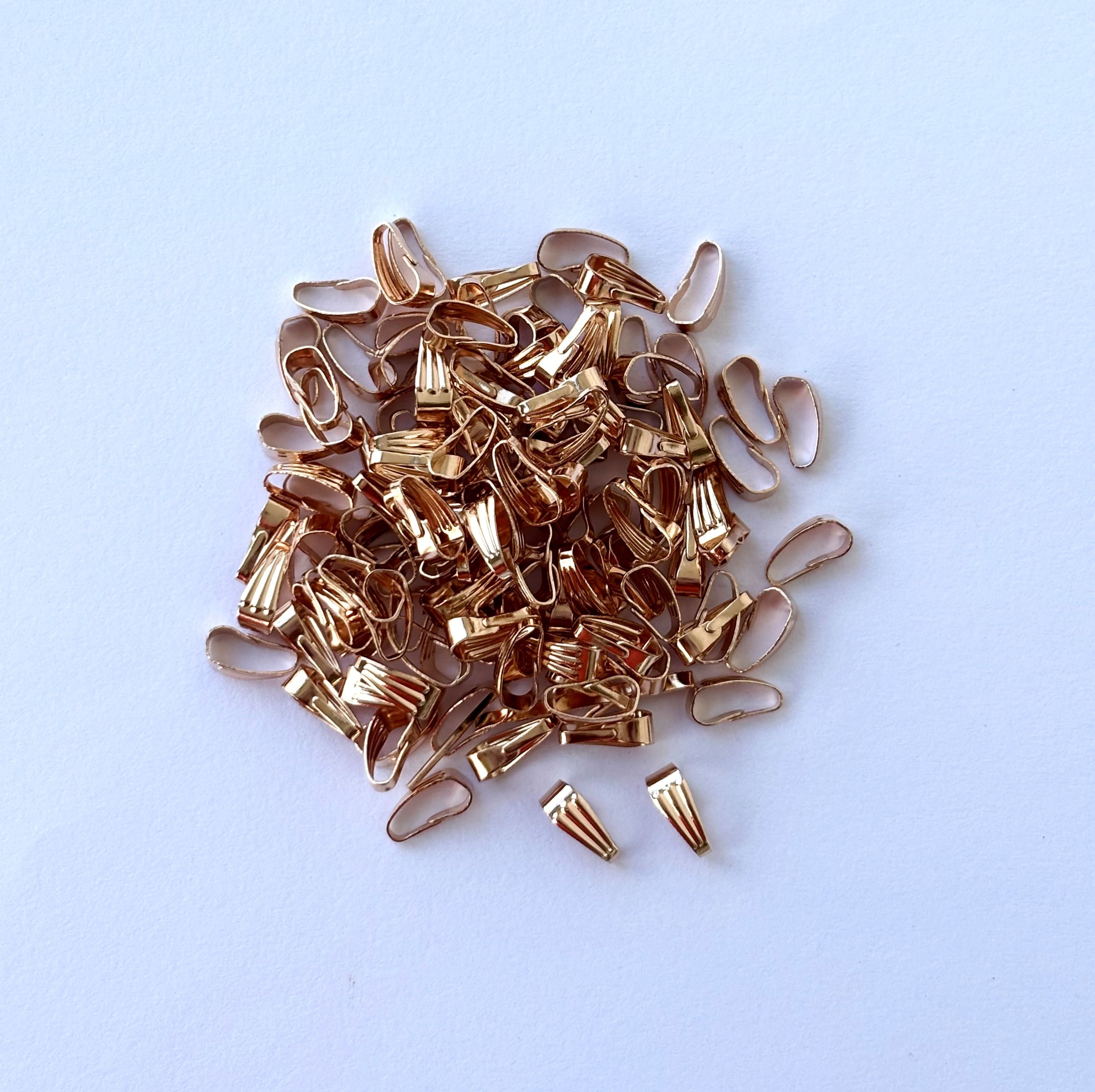 Rose Gold Plated Pinch Bails for Pendants