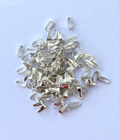 Silver Plated Pinch Bails for Pendants