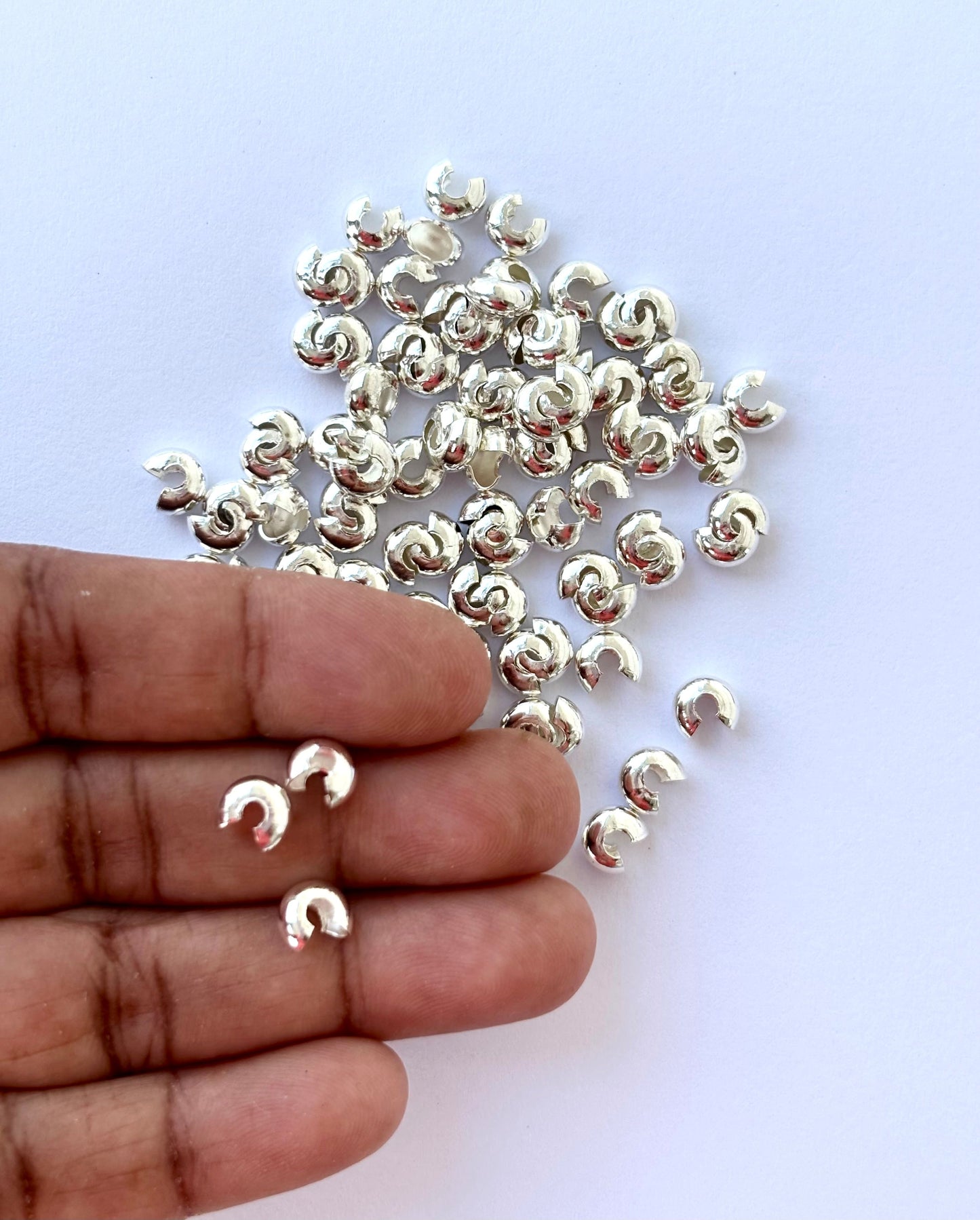 Silver Crimp Bead Covers