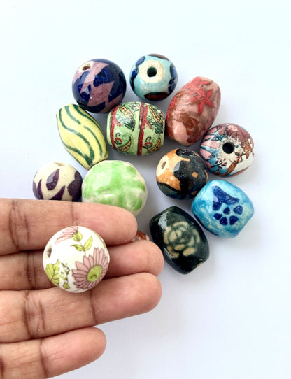 Assorted Handmade Ceramic Beads