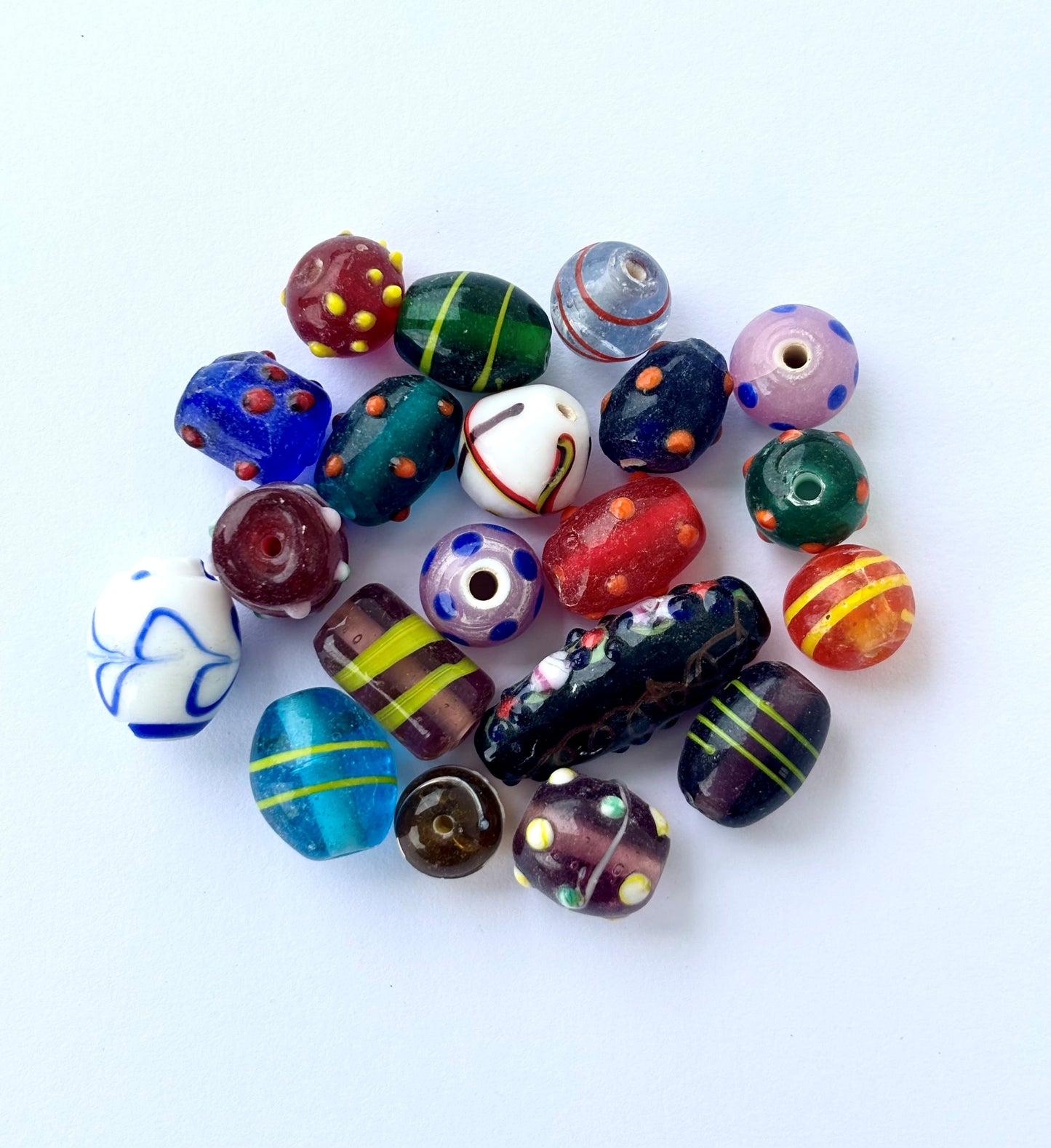 Assorted Large Mixed Artisan Glass Beads