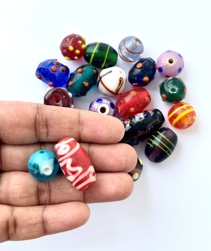 Assorted Large Mixed Artisan Glass Beads