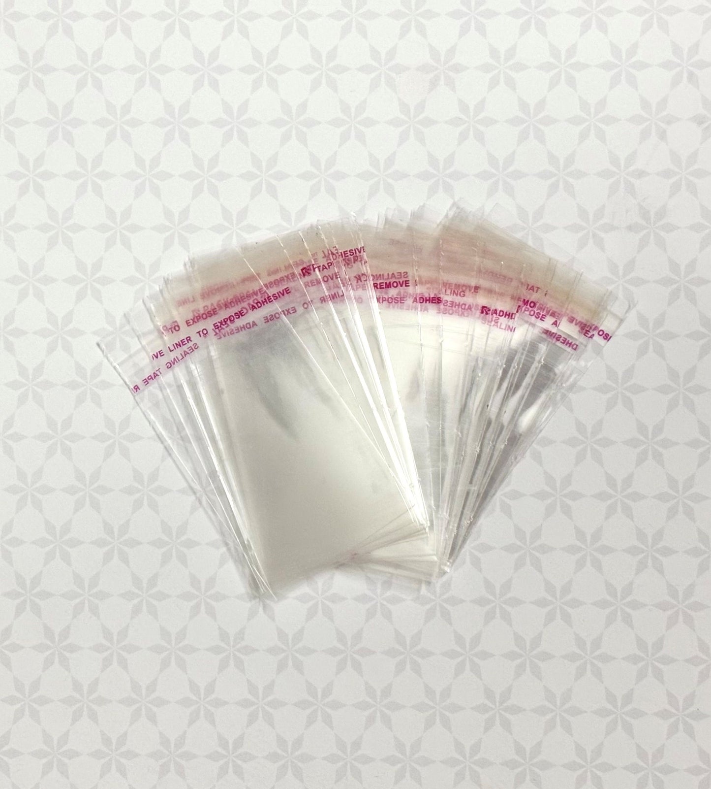 Clear Self-Adhesive Poly Bags 2 x 1.5