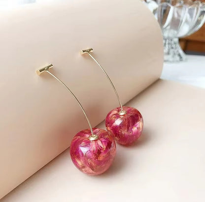 Cherry Drop Earrings